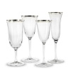 Vera Wang Classic Banded Wine Glass Platinum