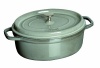 Staub Mini .25 Quart Oval Cocotte, Graphite Grey