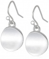 Kenneth Cole New York Shiny Earrings Small Silver Circle Drop Earrings