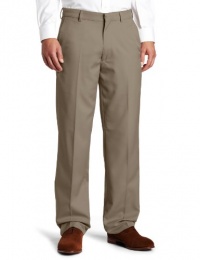 Haggar Men's Flex Gabardine Solid Plain Front Dress Pant