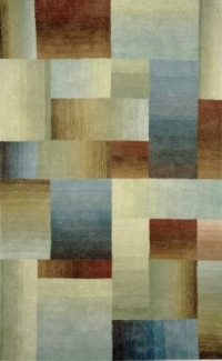 Liora Manne Inca Blocks Ocean Contemporary 2'2 x 8' Runner Rug- 9442-04