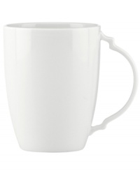 Lenox combines the versatility of whiteware with unique baroque shaping in the Regency Silhouette mug, featuring glossy white porcelain for every day, any occasion.