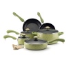 Paula Deen Signature Porcelain Nonstick 15-Piece Cookware Set, Pear Speckle