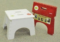 B&R Plastics 101-6 White EZ Foldz Step Stool