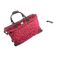 Diane Von Furstenberg Luggage Signature 20 Inch Wheeled City Bag, Beet/Plum, One Size