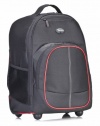 Targus TSB75001US Compact Rolling Backpack for Laptops up to 16-Inch/Macbook Pros up to 17-Inch - Black/Red