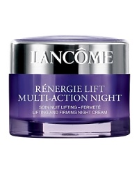 Introducing our Super Lifting partners from our Anti-Aging franchise. Redefine facial contours with our new multi-action lifting and firming effect. With time, alterations in the skin's structure can affect firmness causing the skin to lose its youthful quality. A visible improvement in skin tightening helps restore skin's youthful look. Rénergie Lift Multi-Action features Multi-Tension technology, designed to target skin layers.* *Based on four ingredients tested separately in-vitro. ResultsIn four weeks, wrinkles appear reduced and skin looks smoother. Skin texture looks firmer, denser and replenished. Acts at night when the skin's ability to repair is greatest.Non-Comedogenic. Non-Acnegenic.Dermatologist-tested for safety.