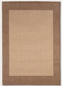 Couristan 1005/3000 Recife Checkered Field/Natural-Cocoa 2-Feet 3-Inch by 7-Feet 10-Inch Runner Rug