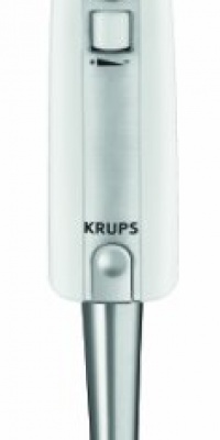 KRUPS GPA10142 Immersion Blender with Stainless Steel Blades and?Beaker Attachment,?White