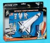 Daron Worldwide Trading Inc. Space Shuttle with Stand 3 Astronauts, American Flag and Kennedy Space Center Sign