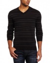 Kenneth Cole Men's Stripe V-Neck Sweater