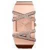 Armani Exchange AX3146 Women's Rose Gold Tone Crystal Accent Bangle Bracelet Watch