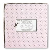 SwaddleDesigns Ultimate Receiving Blanket, Polka Dots, Pastel Pink with Brown