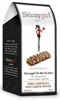 Skinny Girl On The Go Protein Bar, Dark Chocolate Multigram Pretzel, 5 Count