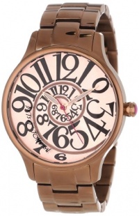 Betsey Johnson Women's BJ00040-13  Analog Brown Stainless Steel Case and Bracelet Watch