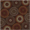 Area Rug 8x8 Square Contemporary Chocolate Color - Surya Bombay Rug from RugPal