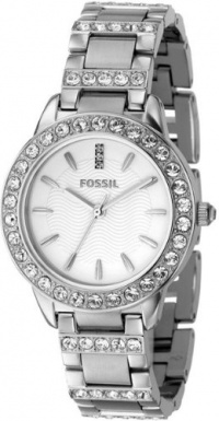 Fossil Women's ES2362 Stainless Steel Bracelet Silver Glitz Analog Dial Watch