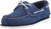 Timberland Men's 2-Eye Classic Boat Shoe,Blue/Blue,10.5 W US