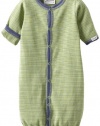 Coccoli Baby-Boys Newborn Jimmy'S Laundry Striped Converter Gown, Green/Navy, 1 Month