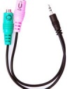 Headset Buddy Adapter: PC Headset to Phone Adapter PC35-PH25 - Use Computer Headset with Home/Cell Phones - Convert Dual 3.5mm to 2.5mm