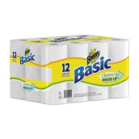 Bounty Basic Paper Towels 12 Regular Rolls (Pack of 2)