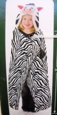 Cuddly Creatures Zebra Hooded Wrap