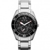 Armani Exchange GMT Black Dial Stainless Steel Mens Watch AX1263