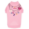 East Side Collection Polyester/Cotton Necklace Dog Tee, X-Small, 10-Inch, Pink