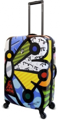 Heys USA Luggage Britto Butterfly 26 Inch Hard Side Suitcase, Multi-Colored, One Size