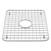 InterDesign Sink Grid with Hole, Polished Stainless Steel, 12.75x11 inches