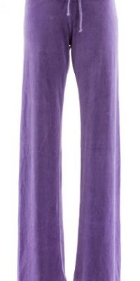 Juicy Couture Antique Boutique Purple Velour Original Drawstring Relaxed Leg Lounge Pant Petite