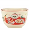 A holly motif drawn from the classic Holiday dinnerware pattern combined with colorful new depictions of the Christmas season makes the Holiday Illustrations nut bowl a festive addition to any table, as well as a beautiful gift.