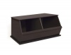 Badger Basket Two Bin Storage Cubby, Espresso