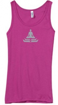 LOTUS POSE Yoga Women's Rachel Sheer Rib Longer Length Tank Top - Berry Color