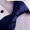 Blue Ties for Men Graduation Dark Blue Stripes Woven Silk Neckie Cufflinks Gift Box Set Y&G Perfect Tie Set A7018