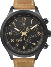 Timex Men's T2N700 Intelligent Quartz SL Series Fly-Back Chronograph Brown Leather Strap Watch