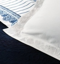 Ralph Lauren Palm Harbor Embroidered Standard Sham White