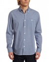 Calvin Klein Sportswear Men's Slim Fit Long Sleeve Yarn Dye Mini Gingham Check Woven Shirt