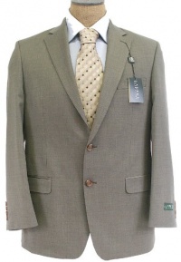 Ralph Lauren Mens 2 Button Pleated Olive Nailhead Wool Suit