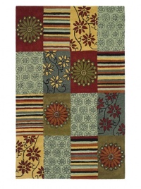 Safavieh Soho Collection SOH817A Handmade Multicolor New Zealand Wool Area Rug, 3.6-Inch by 5.6-Inch