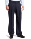 Haggar Men's Stria Double Pleat Front Cuff Suit Separate Pant