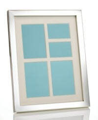 Create an homage to a special day or time in your life with this 5-photo collage frame from Martha Stewart Collection. A silver-plated rim adds modern polish to your presentation, contrasting a simple, cream-colored mat. (Clearance)