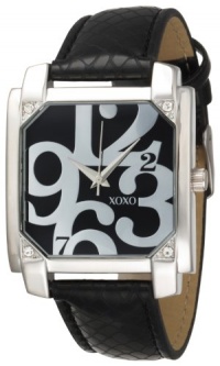 XOXO Women's XO3171 Black Dial Black Snake Strap Watch