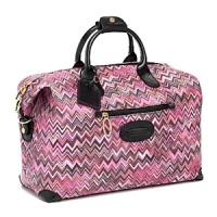 A gorgeous Missoni design adorns this beautiful duffel from Bric's.