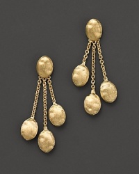 From the Siviglia collection, triple stranded earrings, designed by Marco Bicego.