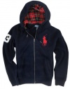 Polo Ralph Lauren Men's Big Pony Full Zip Hoodie (Small, Navy)