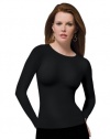 SPANX On Top and In Control Classic Long Sleeve Top Shapewear Black Size Small