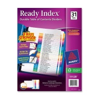 Avery Ready Index Table of Contents Dividers, 31-Tab, Multi-Color, 1 Set (11129)