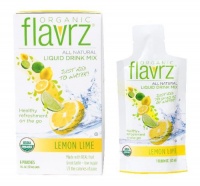 Flavrz Organic Drink Mix Concentrate, Lemon Lime, 6-Count Single Serve Foil Packets (Pack of 6)