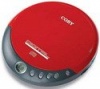 Coby CXCD109RED Personal CD Player with Stereo Headphones, Red